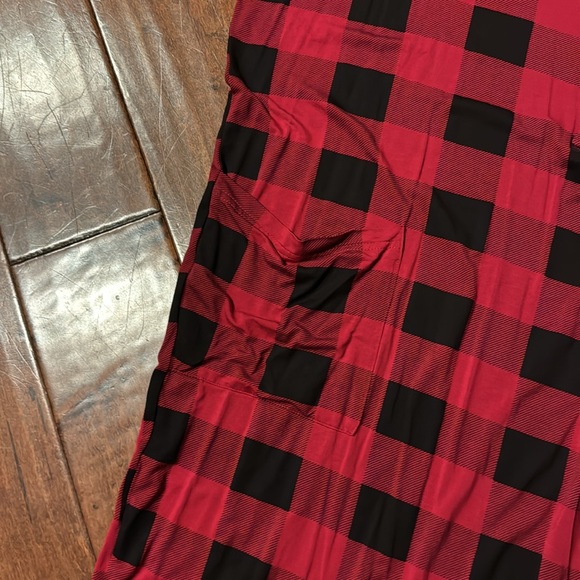 Nesting Olive House Dress in buffalo check - Picture 2 of 3